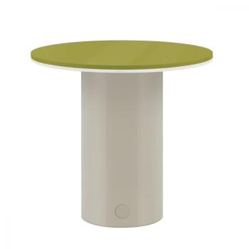 Lampe de table led h18cm métal vert