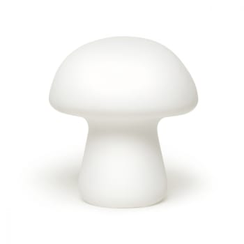 Lampe à poser h10cm champignon porcelaine blanc