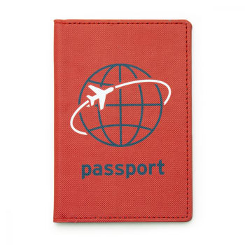 Protège passeport plastique rouge