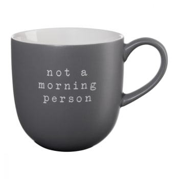 HEY! - Mug 350ml not a morning person céramique gris foncé