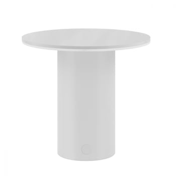 Lampe de table led h18cm métal blanc
