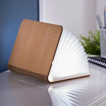 SMART BOOKLIGHT - Lampe à poser bois h12.5cm bois