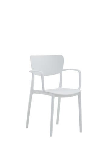 MESSINA - Set di 2 sedie impilabili colore bianco