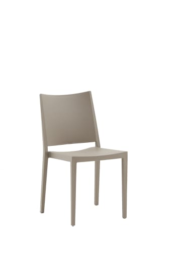Set di 6 sedie acciaio inossidabile e tessuto beige GROSSETO 