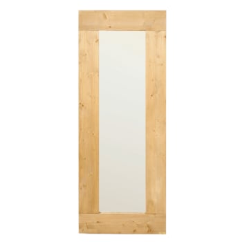 Amarie - Miroir avec cadre en bois de couleur marron clair 165 cm