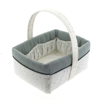 Baby-Wäschekorb Aus Zellophan – 22,5x29x29 Cm, Rosa, Mit Taschen – Perfekt Als Geschenk Für Neugeborene