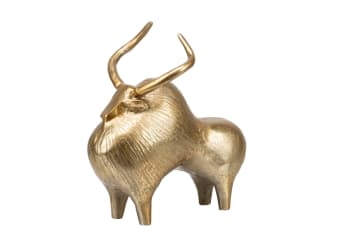 Bufalo dorado de aluminio 24x14x24cm