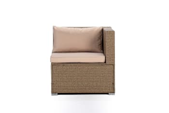 BAHAMAS - Modulo angolare per divano da giardino componibile, Beige
