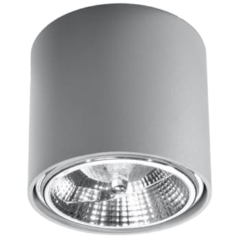 Tiube - Lámpara de techo gris aluminio  alt. 11 cm