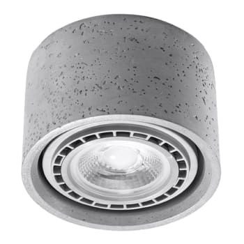 Basic - Lámpara de techo gris concreto  alt. 9 cm
