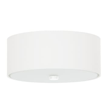 Skala - Lampada a soffitto bianca tessuto, vetro, acciaio