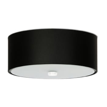 Skala - Lámpara de techo negro tela, vidrio, acero  alt. 22 cm