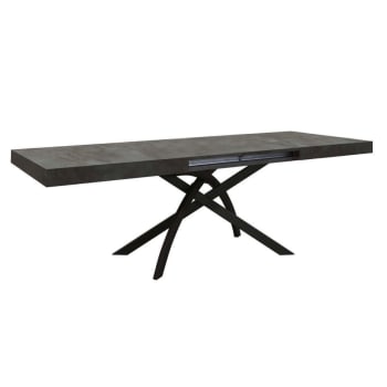 Tavolo consolle allungabile MDF laccato Nero 10 posti cm43x90 76h ...