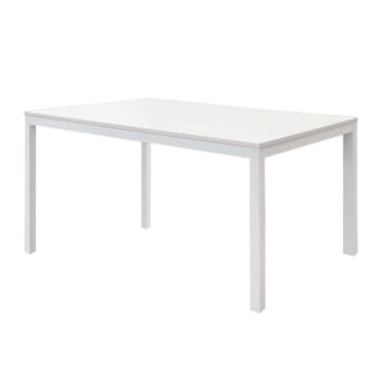 PHOENIX - Tavolo da pranzo allungabile cm 90 x 160/220 x 77 h in legno bianco