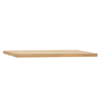 Melva - Estantería de madera maciza flotante acabado tono medio 120x3,2cm