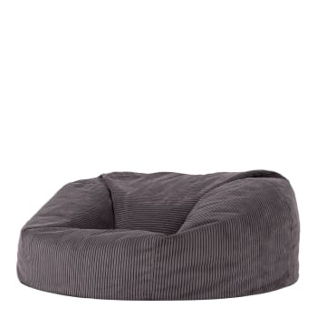 XXL Sitzsack-Sofa aus Cord, Grau