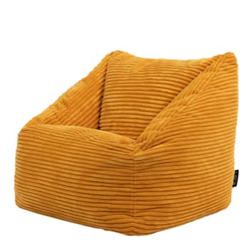 Morgan - Flauschiger Sitzsack für Kinder aus Cord, Gelb
