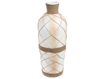 Rokan - Vase décoratif en terre cuite beige H62
