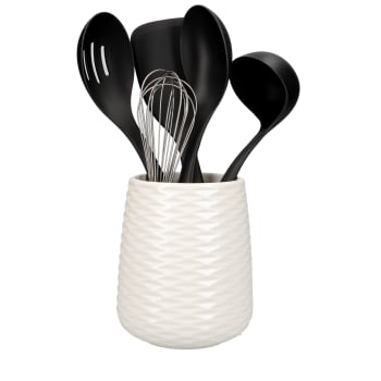 Kitchenaid - Juego de Utensilios de Cocina Antiadherentes con Soporte, 6 Unidades