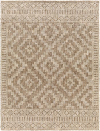 Tricia - Alfombra exterior/interior efecto yute beige/marfil 160x213