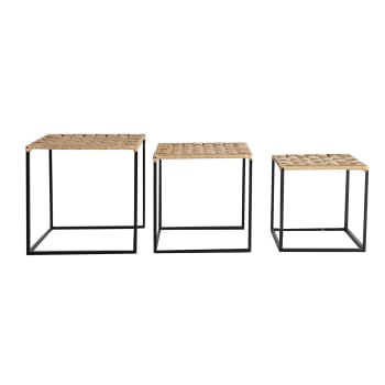 Set 2 tavolini comodino in legno (marrone), Cassina