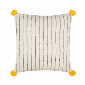 Cuscino cotone macramè giallo 30 x 50 cm KIRIS