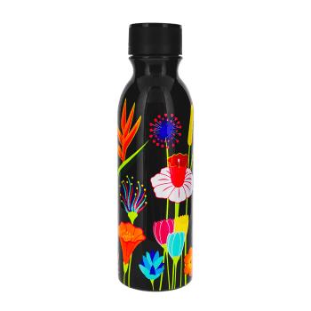 Medium keep cool bottle - Thermoskanne  60 cl  - Jardin fleuri - silicone - 24 x 0 x 0 cm