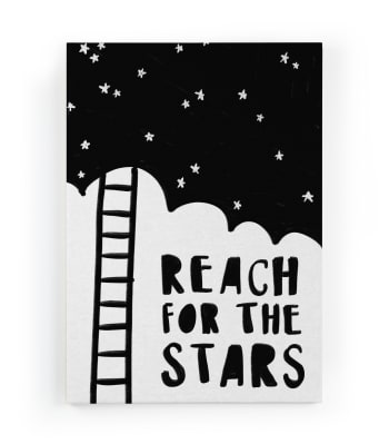 REACH THE STARS - Leinwand 60x40 Sterne-Druck