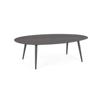 RIDLEY - Tavolino per esterno in alluminio grigio antracite 120x75x h36 cm