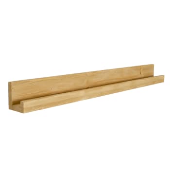 Estantería/librería de pared flotante en madera color olivo 110 cm Wodo