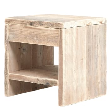 Stella - Nachttisch aus Holz, in Beige