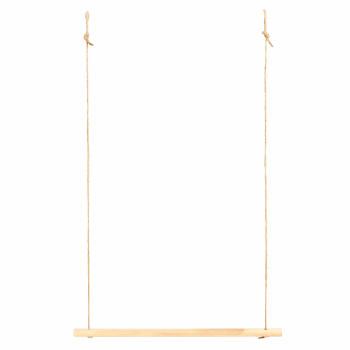 Izal - Perchero colgante de madera y cuerda de yute de color beige 80 cm