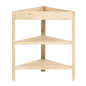 SAUCE ZHAN Scaffale angolare rustico da 178 cm, 5 ripiani, con ripiano angolare industriale con supporto per calici, libreria in legno per soggiorno, cucina, piccolo spazio, marrone