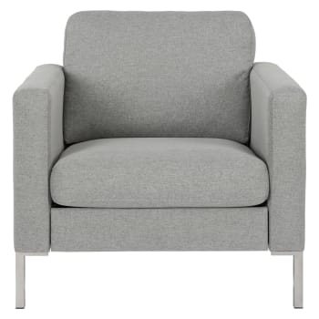 FABRY - Sedia in lino grigio