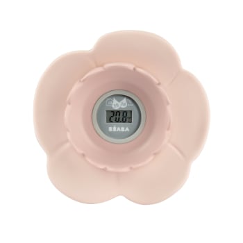 Bain/soin - Thermomètre de bain bébé avec écran digital rose