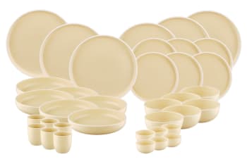 Origin - Set vaisselle 36 pièces en grès beige