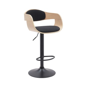 LOLAhome Sgabello Da Bar Girevole Regolabile In Ecopelle Bianca - Altezza 63-84 Cm, Base Cromata