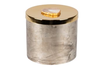 Caja dorado de metal 13x13x11cm