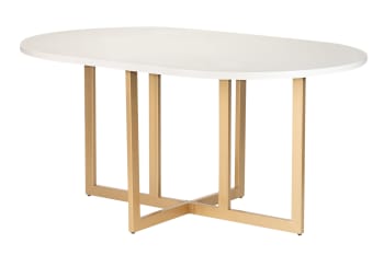 Mesa blanco de madera 160x100x75cm
