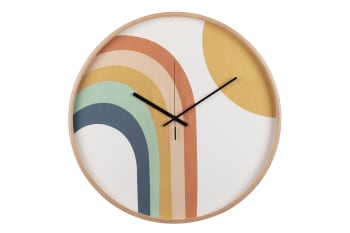 Reloj multicolor de acrílico 60x4.5x60cm