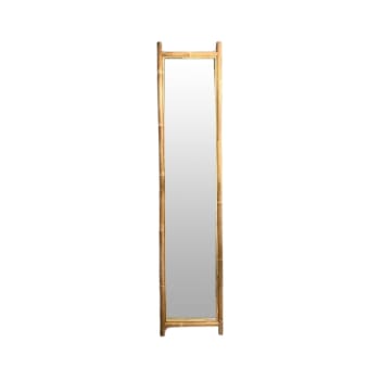 Miroir sur pied psyché en bambou 35 x 160 cm