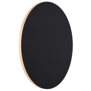 Applique murale led ronde métal diamètre 25cm noir