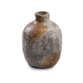 CLASSY - Vaso in terracotta antica grigia H19