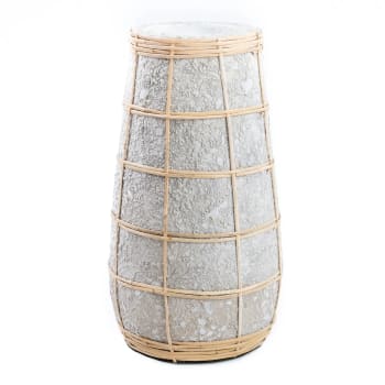 CUTIE - Vase en terre cuite gris naturel H31