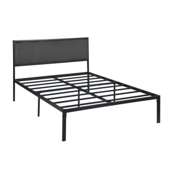 Estructura de cama doble gris metalizado 200*140