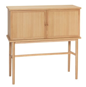 Casâme Consolle Ingresso Con 2 Cassetti In Rattan E Metallo - Stile Industriale, Legno Chiaro, 100x35x80 Cm - 2