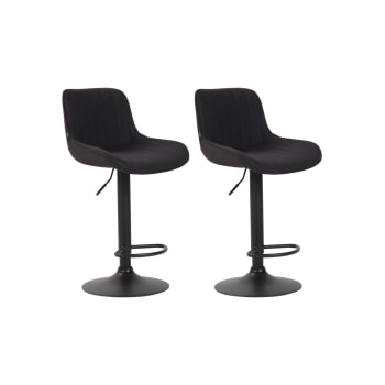 Set di 2 sgabelli da bar in Tessuto Colore grigio GIBSON | Maisons du Monde