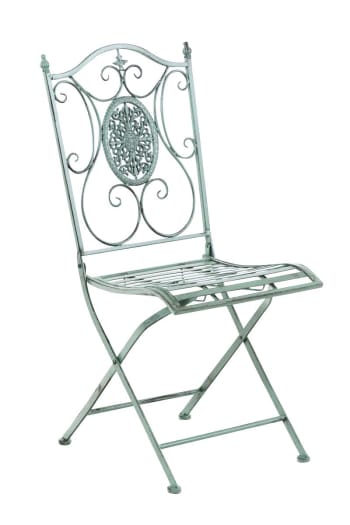 2er Set Gartenstühle klappbar aus Metall antikgrün MANI Maisons du Monde