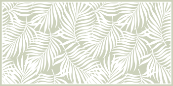 TROPICALLEAVES - Tapis en vinyl feuilles tropicales vert 48x98 cm
