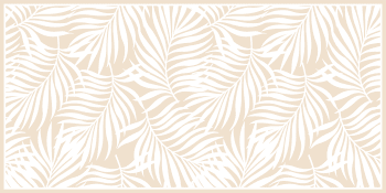 TROPICALLEAVES - Tapis en vinyl feuilles tropicales sable 48x98 cm